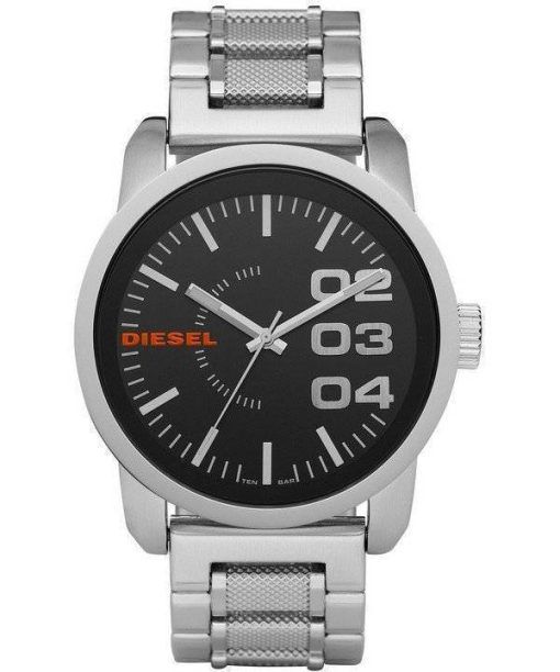 Montre diesel hommes cadran noir en acier inoxydable WR100M DZ1370