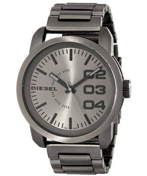 Diesel Double vers le bas de cadran gris Ion plaqué DZ1558 montre homme