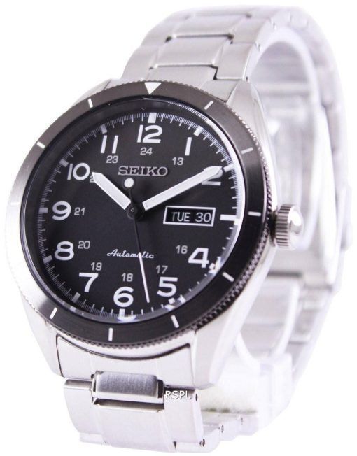 Montre Seiko automatique hommes cadran noir 100M SRP711K1 SRP711K