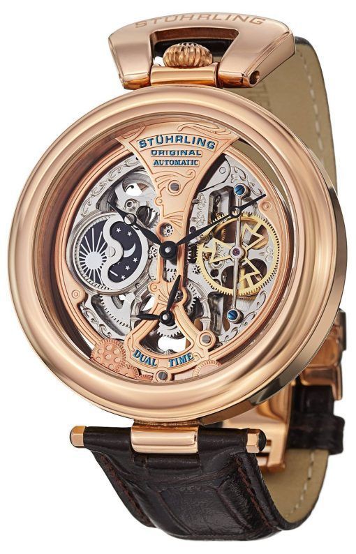 De l'empereur Stührling Original Grandeur automatique Dual Time 127A.334553 montre homme