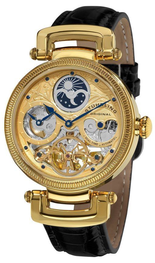 Stührling Original magistrat automatique Dual Time cadran squelette 353A.333531 montre homme