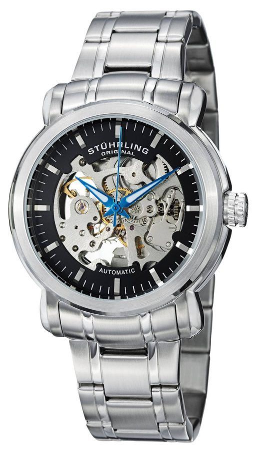 Watch Stührling Original Delphi Antium automatique squelette Dial 387.33111 hommes du Black