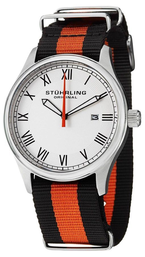 Stührling Original Liberty affichage Date cadran blanc 522.02 montre unisexe