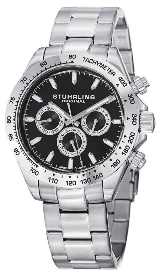 Stührling Original Concorso Raceway Quartz Suisse tachymètre 564.02 montre homme