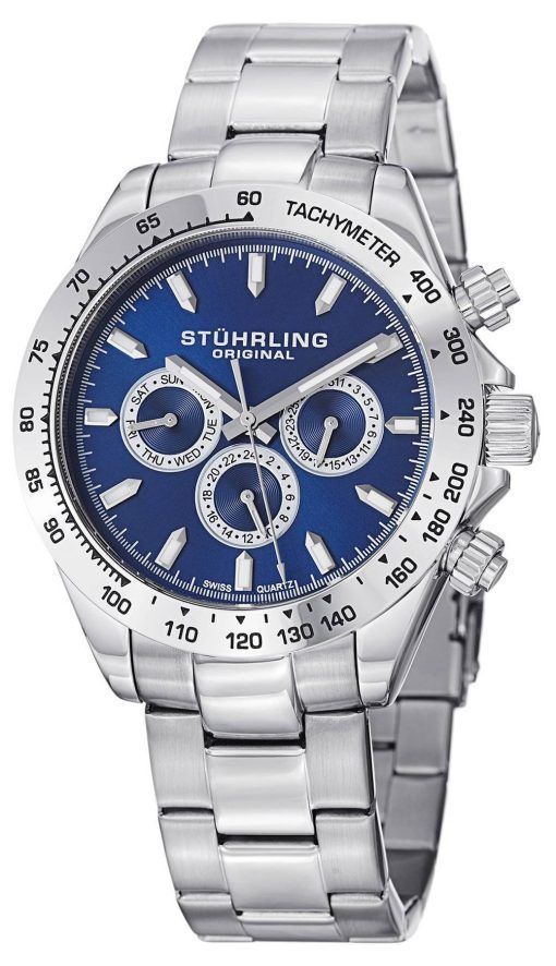 Stührling Original Concorso Raceway Quartz Suisse tachymètre 564.03 montre homme