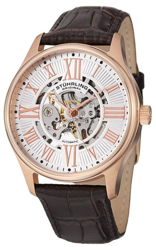 Stührling Original Atrium automatique squelette est passé ton 747.04 montre homme