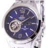 Orient Automatique Bleu semi Skeleton Dial Montre FDB05001D hommes