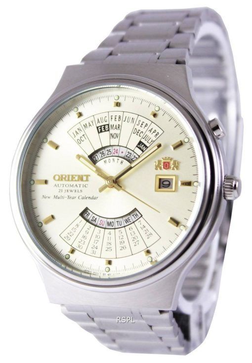 Orient Automatique 21 Joyaux pluriannuel de la Montre de Calendrier FEU00002CW hommes