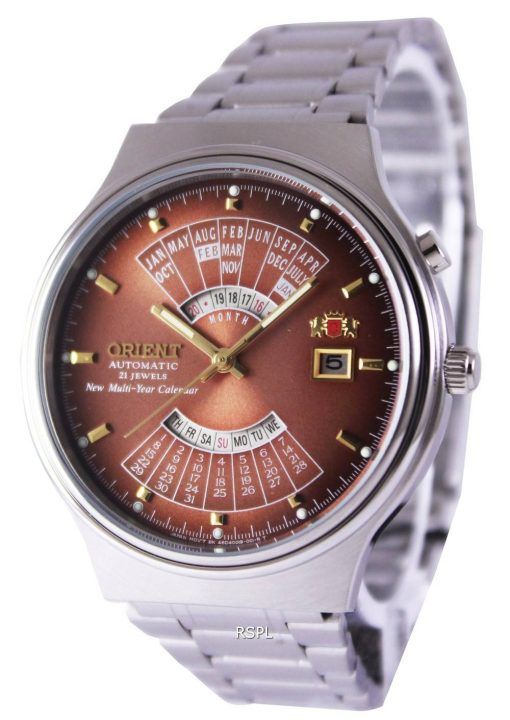 Orient Automatique 21 Joyaux pluriannuel de la Montre de Calendrier FEU00002PW hommes