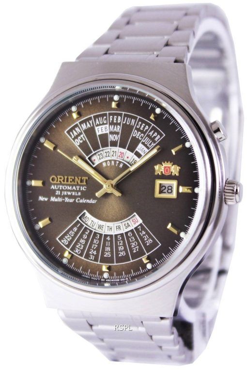 Orient Automatique 21 Joyaux pluriannuel de la Montre de Calendrier FEU00002TW hommes