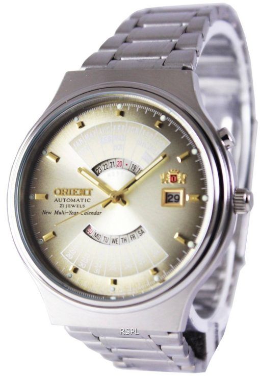 Orient Automatique 21 Joyaux pluriannuel de la Montre de Calendrier FEU00002UW hommes