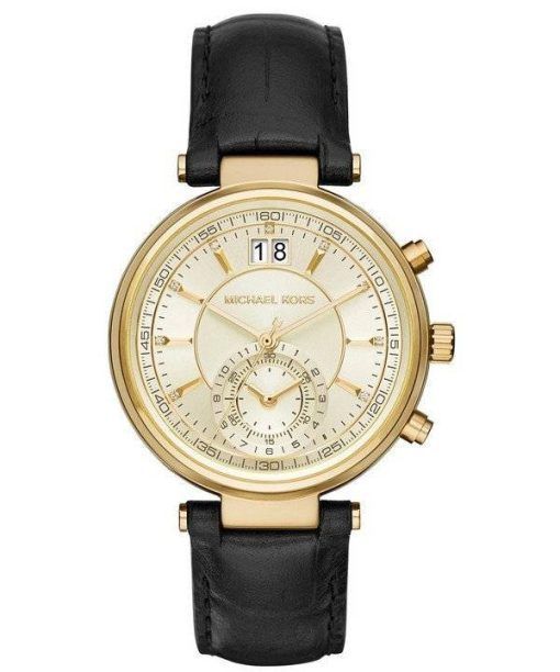 Montre Michael Kors Sawyer cadran Champagne Date affichage MK2433 féminin