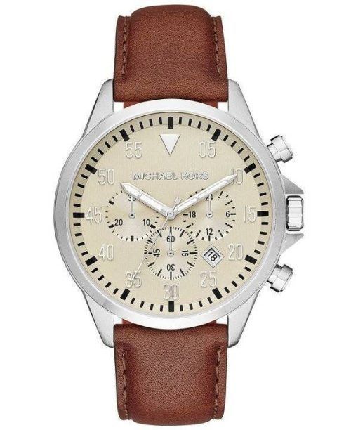 Michael Kors calibre montre chronographe cadran Beige MK8441 masculin