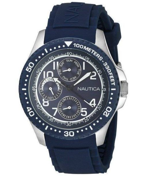 Nautica Quartz multifonctions cadran bleu A13686G montre homme