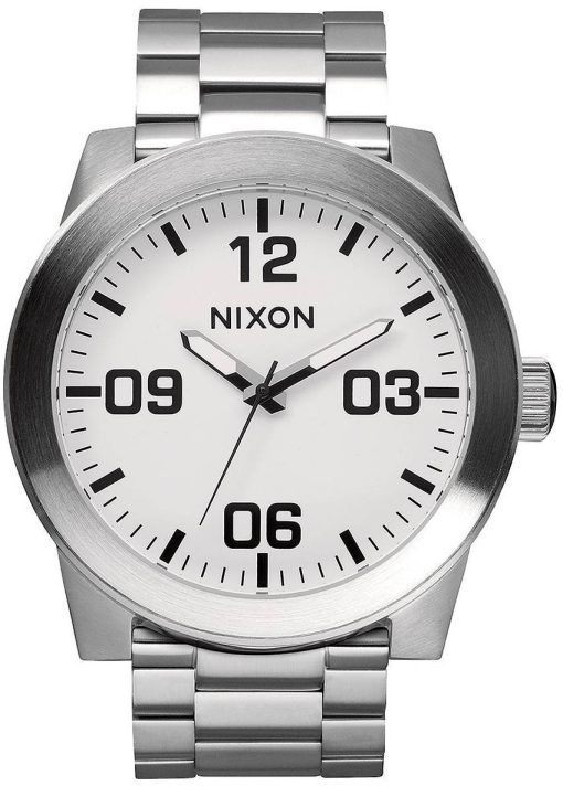 Montre Nixon le caporal SS Quartz cadran blanc A346-100-00 homme