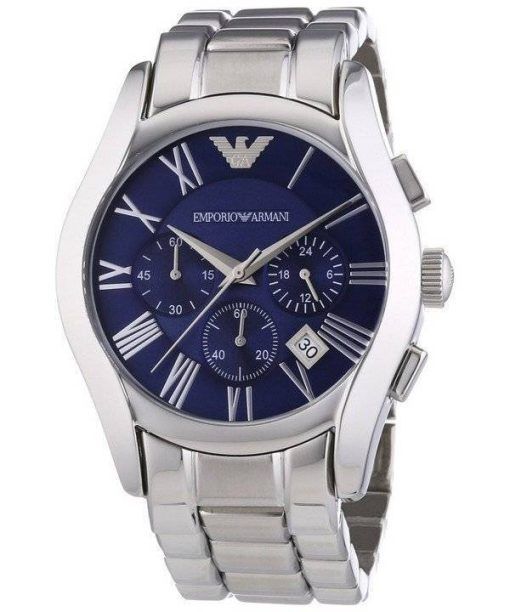 Montre Emporio Armani Classic Chronograph cadran bleu AR1635 masculin