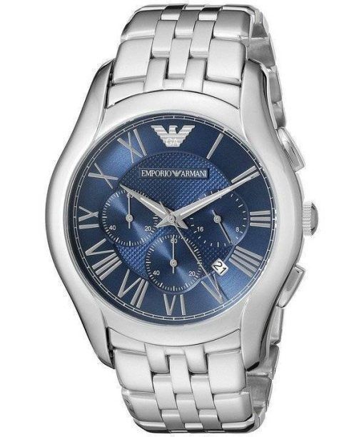 Montre Emporio Armani Classic Chronograph cadran bleu marine AR1787 masculin