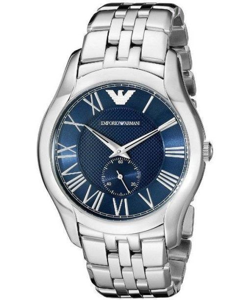 Emporio Armani Classic texturé cadran bleu AR1789 montre homme