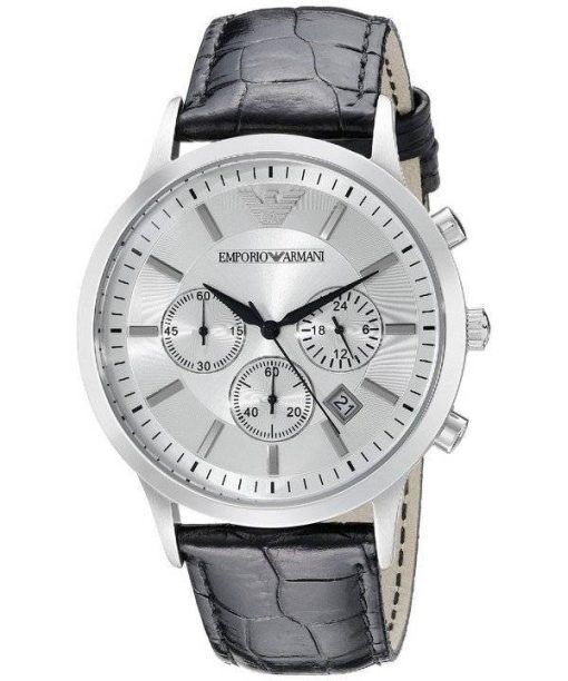 Montre Emporio Armani Classic Chronograph cadran argenté AR2432 masculin