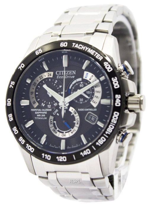 Calendrier perpétuel de Citizen Eco-Drive AT4010-50F titane Mens Watch