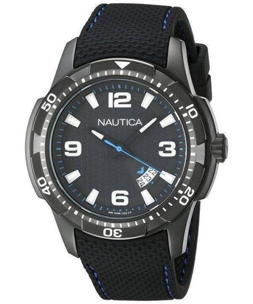 Nautica Quartz cadran noir Date affichage NAI13511G montre homme