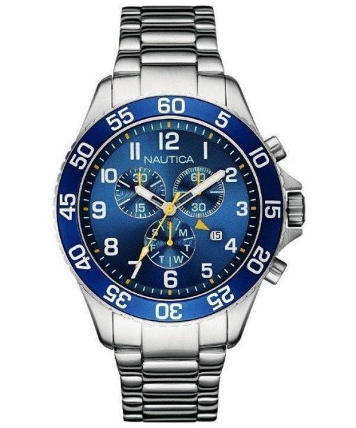 Nautica chronographe cadran bleu Date affichage NAI17508G montre homme