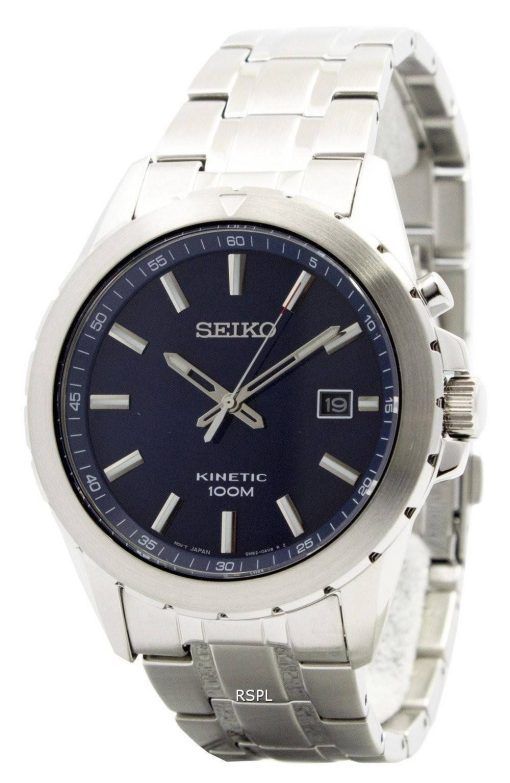 Montre Seiko Kinetic cadran bleu 100M SKA695P1 SKA695P hommes