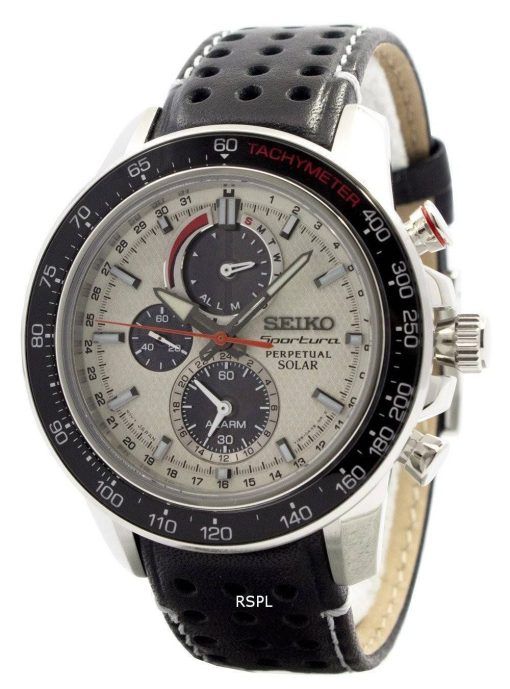 Montre Seiko Sportura Chronographe solaire perpétuelle SSC359P1 SSC359P masculin