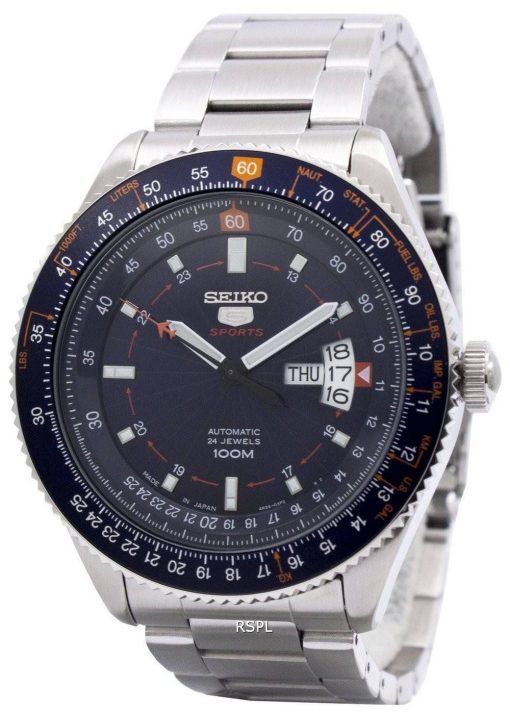 Seiko 5 Sports automatique 24 bijoux pilote Japon fait SRP609J1 SRP609J montre homme