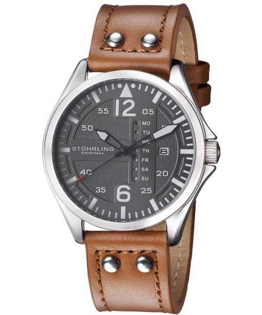 Montres Stührling Original Aviator Quartz jour et Date 699.02 masculin