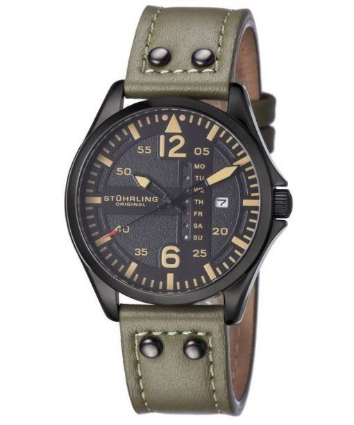 Montres Stührling Original Aviator Quartz jour et Date 699.03 masculin