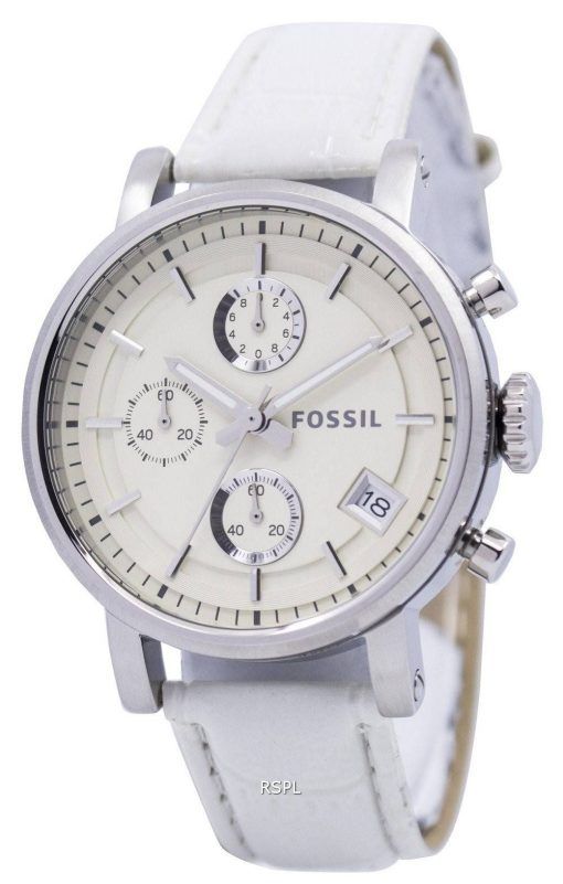 Fossil BoyFriend originale chronographe en acier inoxydable Montre C181018-WHT femmes