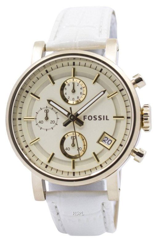 Fossil BoyFriend originale chronographe en acier inoxydable Montre C181019-WHT femmes