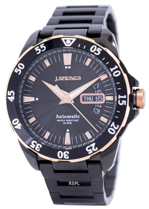 J.Springs par montre Seiko automatique hommes cadran noir 100M BEB065