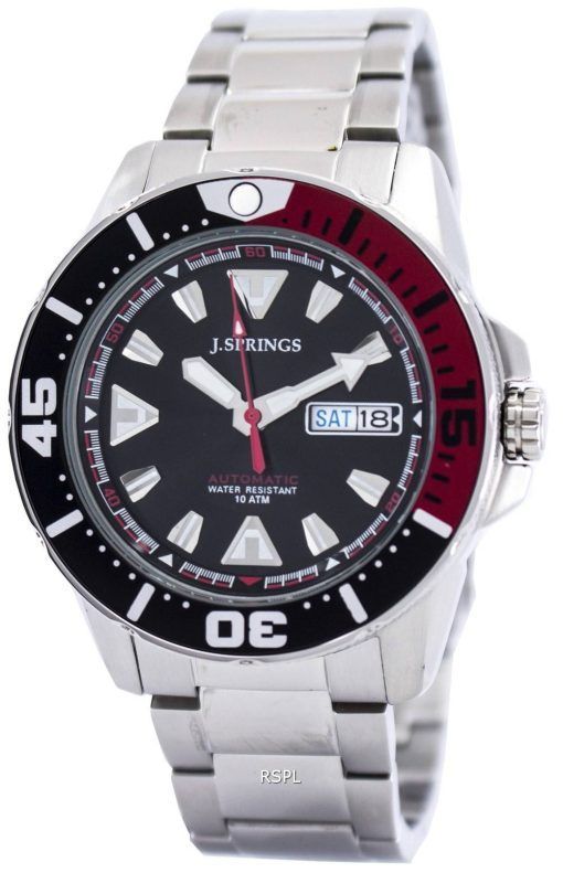 J.Springs par montre Seiko Sport automatique hommes cadran noir 100M BEB077