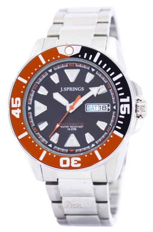 J.Springs par montre Seiko Sport automatique hommes cadran noir 100M BEB078