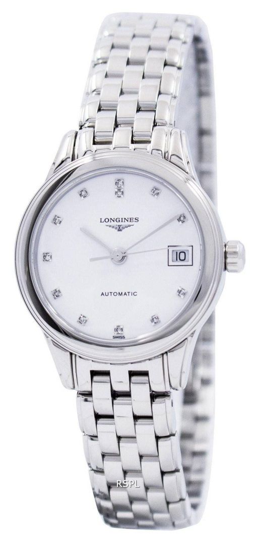 Longines Flagship automatique Diamond cadran blanc L4.274.4.27.6 Women Watch