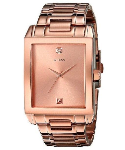 Guess montre diamant Accent Or Rose en acier inoxydable Quartz U0102G2 masculin