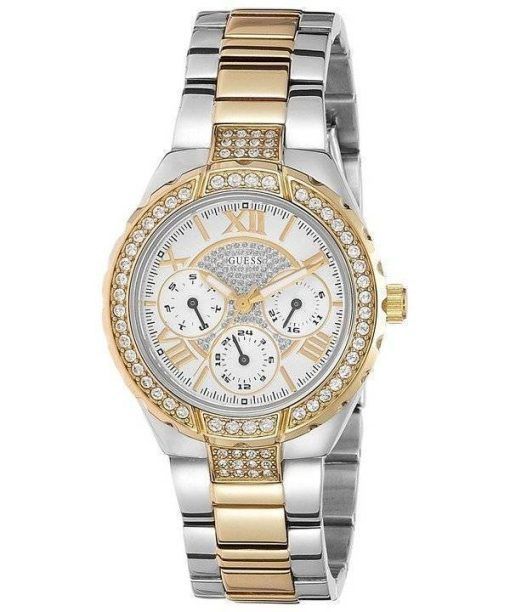 Guess montre deux tons en acier inoxydable multifonction Quartz W0111L5 féminin