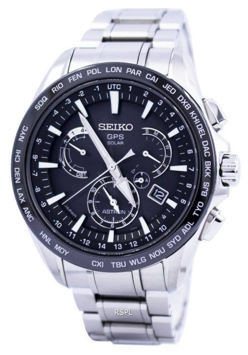 Montre Seiko Astron GPS solaire Dual Time Japon Made SSE077 SSE077J1 SSE077J hommes