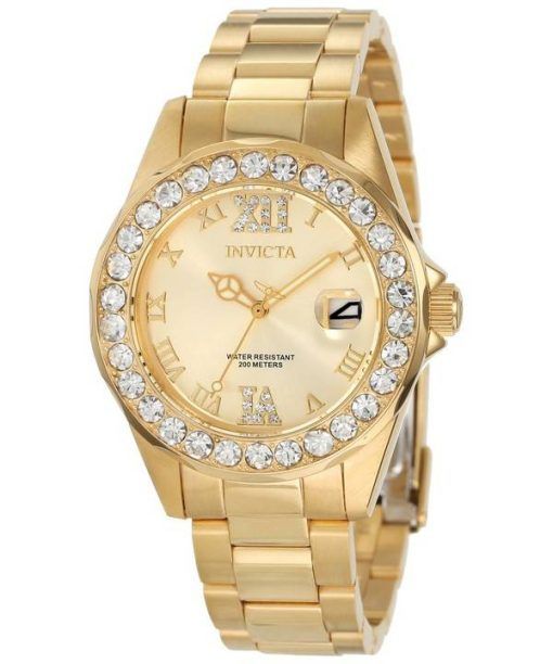 Invicta Pro Diver cristal accentués Quartz 200M 15252 femmes montre