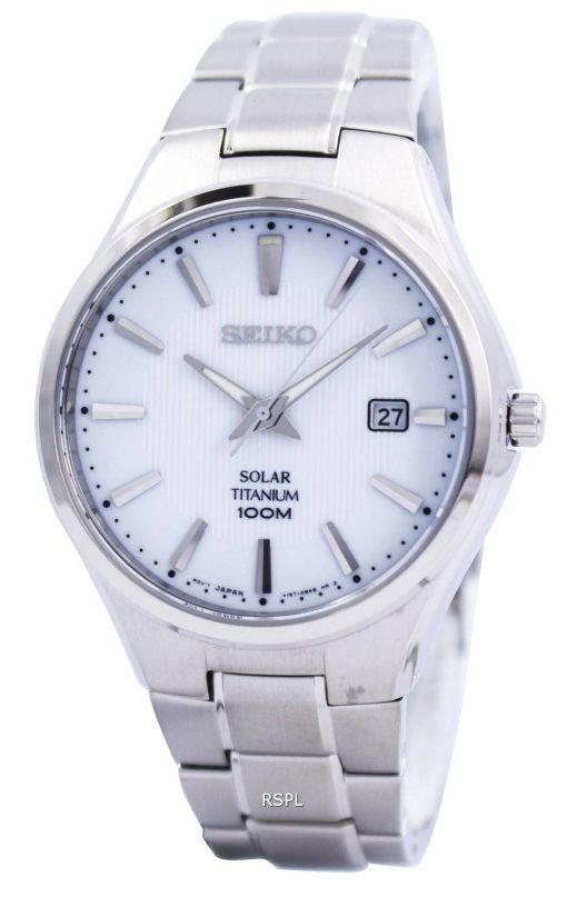 Montre Seiko titane solaire 100M SNE375 SNE375P1 SNE375P hommes