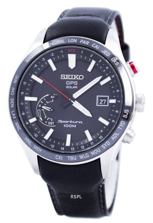 Seiko Sportura GPS solaire mondial temps Japon fait SSF007 SSF007J1 SSF007J montre homme