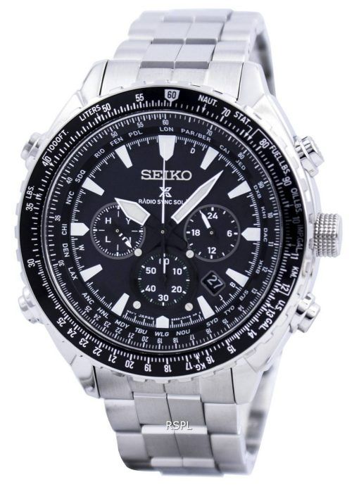 Seiko Prospex Radio Sync Solar World Time chronographe SSG001 SSG001P1 SSG001P montre homme