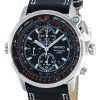 Montre Seiko Pilot Chronographe Quartz alarme SNAB73 SNAB73P1 SNAB73P hommes