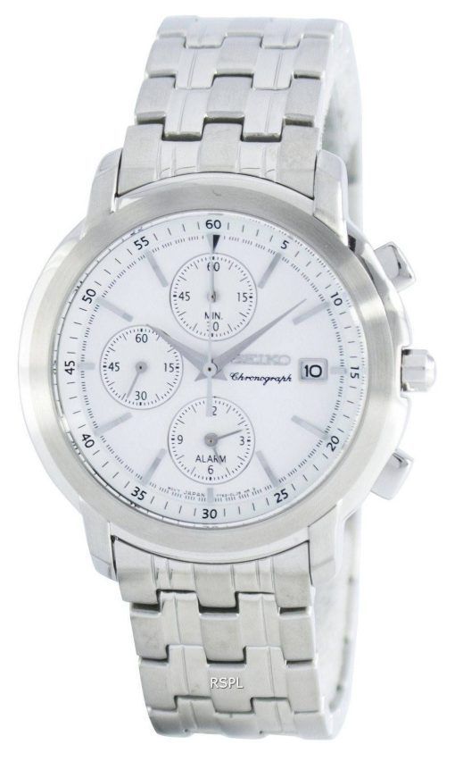 Montre Seiko chronographe Quartz alarme SNAB75 SNAB75P1 SNAB75P hommes