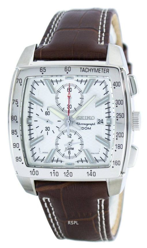 Montre Seiko Quartz alarme chronographe tachymètre SNAC27 SNAC27P1 SNAC27P hommes