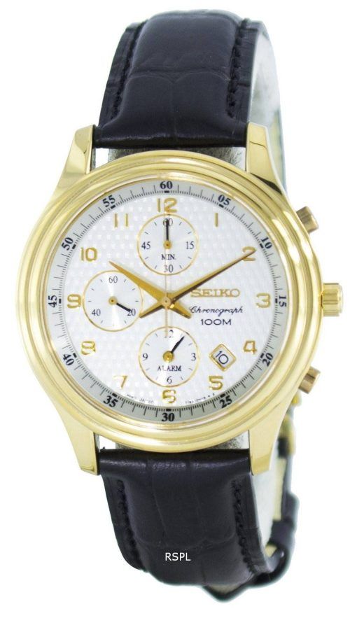 Montre Seiko Quartz alarme chronographe SNAC80 SNAC80P1 SNAC80P hommes