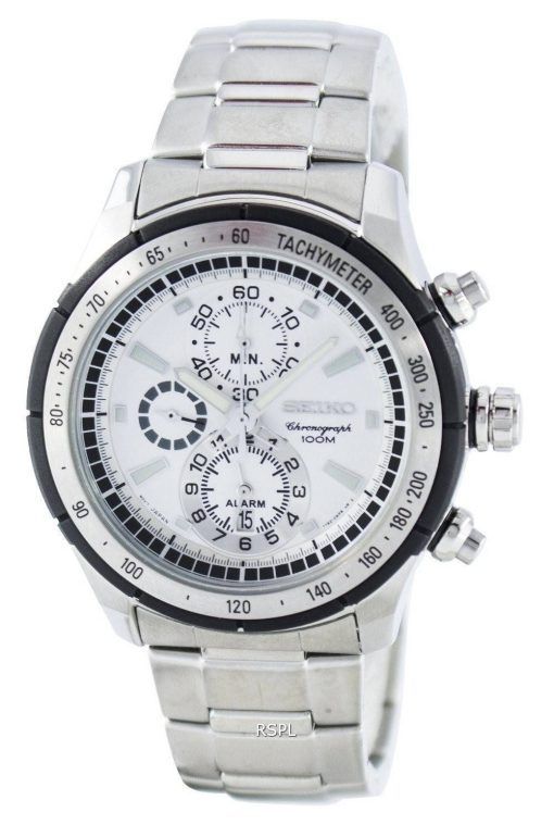 Montre Seiko Quartz alarme chronographe tachymètre SNAC83 SNAC83P1 SNAC83P hommes