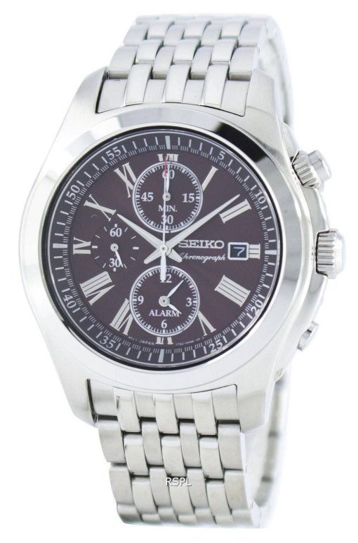 Montre Seiko Quartz alarme chronographe SNAE51 SNAE51P1 SNAE51P hommes